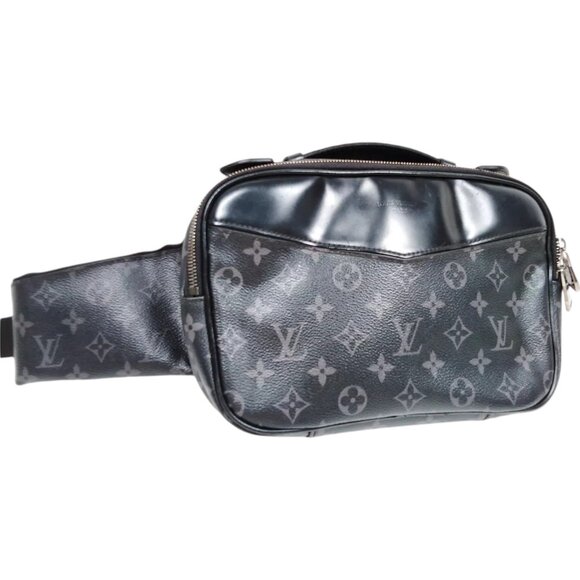 891738AP (S6) Louis Vuitton Waist Bag Black Monogram Eclipse - Picture 1 of 12